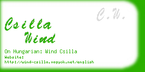 csilla wind business card